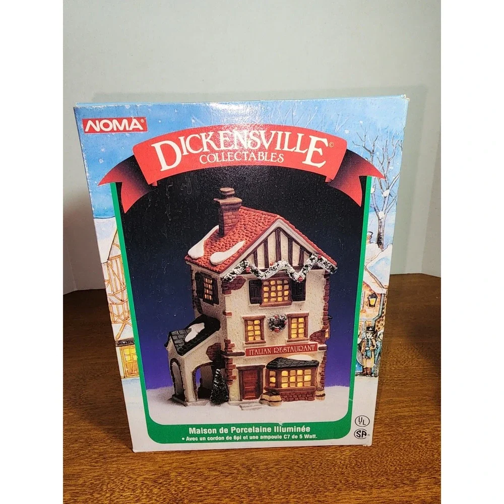 Dickensville‎ Porcelain Lighted House Italian Restaurant 7.75